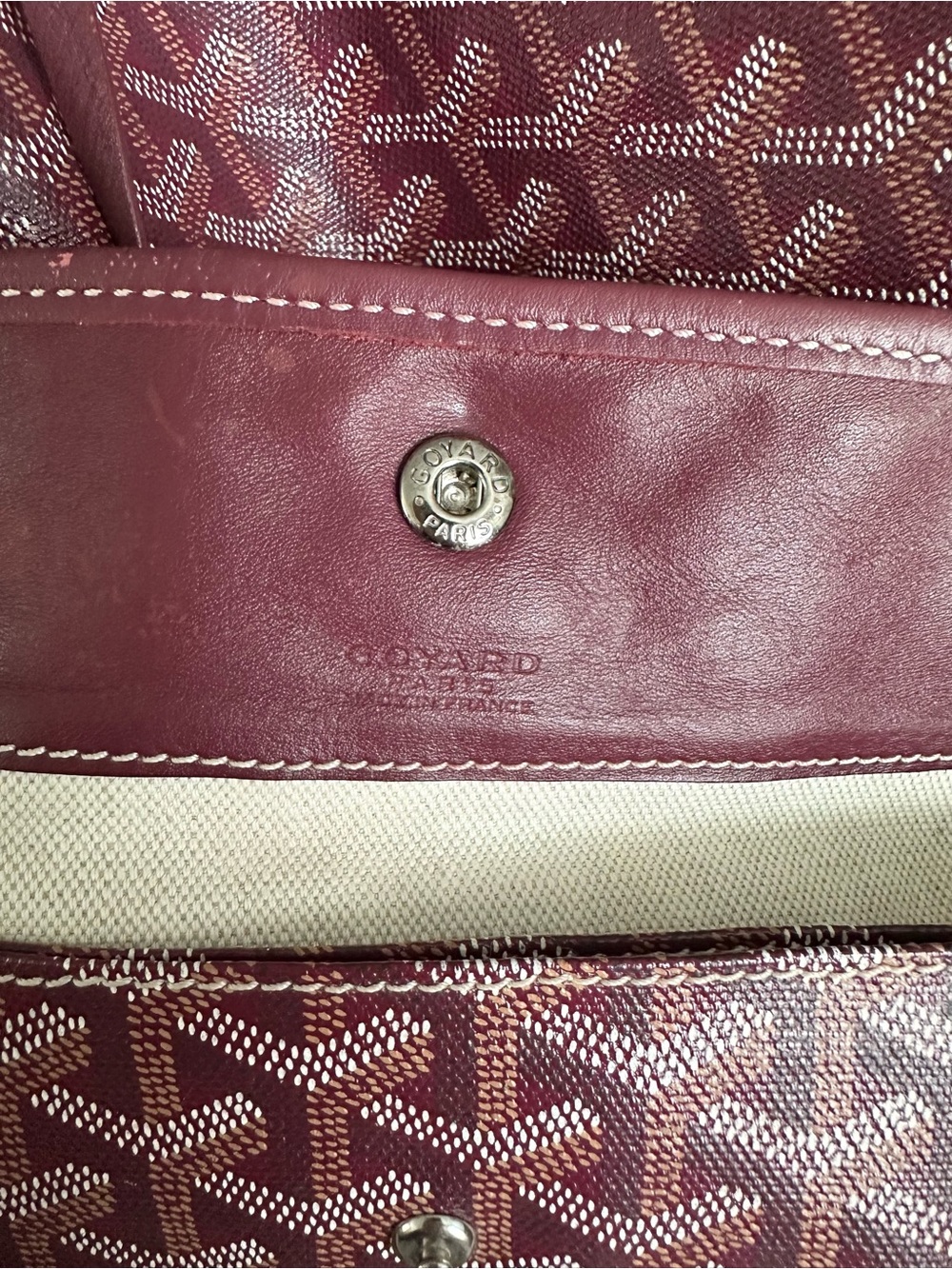 Goyard Saint Louis GM Tote in Burgundy Color - Picture 7 of 14